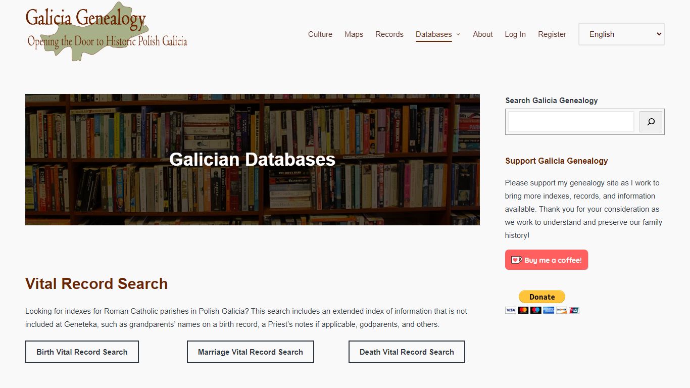 Databases - Galicia Genealogy